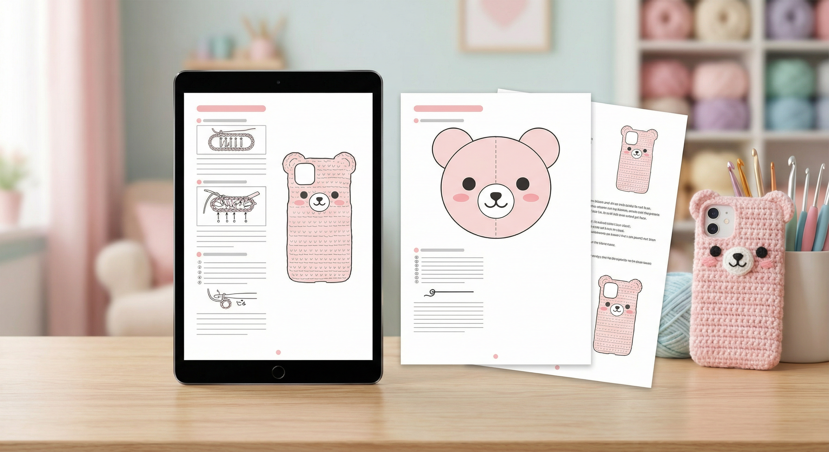 Bear Crochet Phone Case PDF - Cute & Easy Pattern